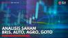 Analisis Saham BRIS, AUTO, AGRO, GOTO,(Sumber: IDX CHANNEL)