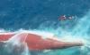 Penampakan Kapal KM Virgo Transport 8 yang Terbalik di Tengah Laut Usai Dihantam Ombak Besar