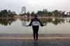 Olahraga di Danau Sunter saat PPKM Darurat