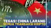 Tegas! China Larang Semua Transaksi Kripto