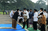Kasau dan Ketum PIA Ardhya Garini Shalat Idul Fitri di Lanud Halim Perdanakusuma