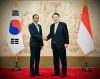 Presiden Jokowi Disambut Presiden Yoon Suk-yeol di Kantor Kepresidenan Yongsan