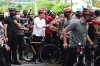 Momen Presiden Jokowi Bersepeda di Kawasan CFD Sudirman-Thamrin
