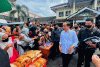 Presiden Jokowi Cek Harga Bahan Pangan di Pasar Bakti Kota Medan
