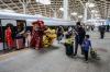 Atraksi Barongsai Meriahkan Tahun Baru Imlek di Stasiun Kereta Cepat Whoosh Halim