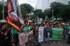 Ribuan Pengemudi Ojol Gelar Aksi Damai di Kawasan Patung Kuda Jakarta