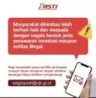 Satgas Pasti Hentikan Kegiatan Usaha CANTVR dan YUDIA (FOTO:Dok OJK)