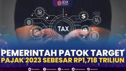 Pemerintah Patok Target Pajak 2023 Sebesar Rp1,718 Triliun. (Sumber : IDXChannel)