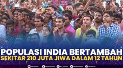 Populasi India Bertambah Sekitar 210 Juta Jiwa Dalam 12 Tahun. (Sumber : IDXChannel)