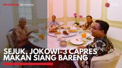 Sejuk, Jokowi-3 Capres Makan Siang Bareng,(Sumber: IDX CHANNEL)