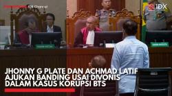 Jhonny G Plate dan Achmad Latif Ajukan Banding Usai Divonis dalam Kasus Korupsi BTS,(Sumber: IDX CHANNEL)