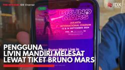 Pengguna Livin Mandiri Melesat Lewat Tiket Bruno Mars. (Sumber : IDX Channel)