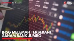 IHSG Melemah Terbebani Saham Bank Jumbo. (foto: IDXChannel)