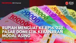 Rupiah Menguat ke Rp16.238, Pasar Domestik Kebanjiran Modal Asing. (Sumber: IDX Channel)