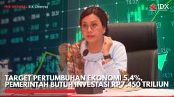 Target Pertumbuhan Ekonomi 5,4%, Pemerintah Butuh Investasi Rp7.450 Triliun,(Sumber: IDX CHANNEL)