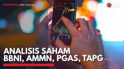 Analisis Saham BBNI, AMMN, PGAS, TAPG,(Sumber: IDX CHANNEL)