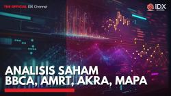 Analisis Saham BBCA, AMRT, AKRA, MAPA,(Sumber: IDX CHANNEL)