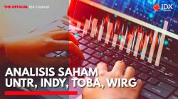 Analisis Saham UNTR, INDY, TOBA, WIRG. (Sumber: IDX Channel)