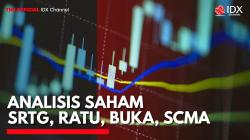 Analisis Saham SRTG, RATU, BUKA, SCMA,(Sumber: IDX CHANNEL)