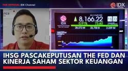 IHSG Pascakeputusan The Fed dan Kinerja Saham Sektor Keuangan. (Sumber: IDX Channel)