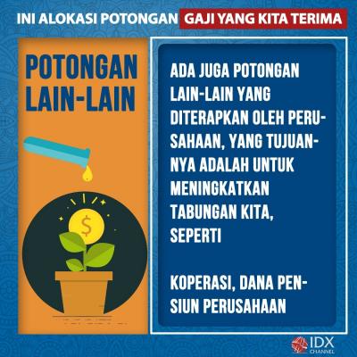 Gaji Yang Kita Terima Tidak Full, Ternyata Ini Alokasi Potongannya. (Foto: Tim Digital  Marketing IDX Channel)