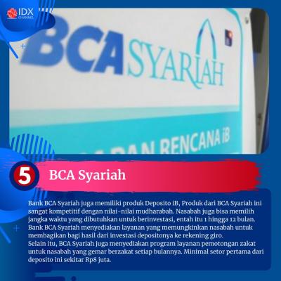 Hai Investor! Ini Lima Bank yang Menawarkan Deposito Syariah Terbaik Lho. (Foto: Tim Digital Marketing IDX Channel)