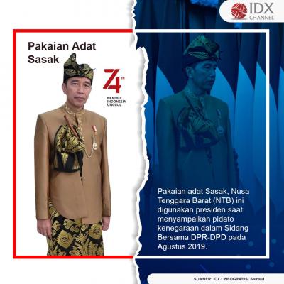 Berbeda Tiap Tahun, Ini Makna Pakaian Adat Jokowi di Pidato Kemerdekaan RI. (Foto: Tim  Digital Marketing IDX Channel)