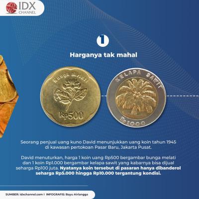 Awas Tertipu! Koin Rp500 Gambar Bunga Melati Ternyata Harganya Segini. (Foto:  Tim Digital Marketing IDX Channel)