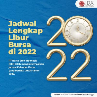 Catat Investor! Ini Jadwal Lengkap Libur Bursa di 2022. (Foto: Tim Digital Marketing IDX Channel)