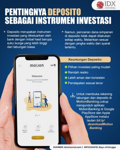 Pahami Pentingnya Deposito Sebagai Instrumen Investasi. (Foto: Tim Digital Marketing IDX Channel)
