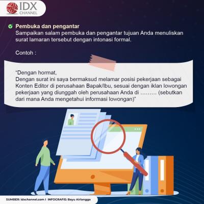 5 Tips Penting dan Contoh Surat Lamaran yang Menarik Agar Dilirik HRD. (Foto: Tim Digital Marketing IDX Channel).