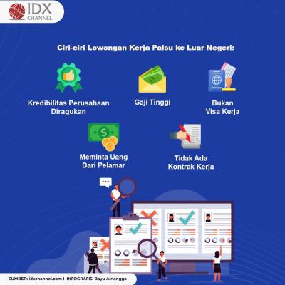Lima Ciri-Ciri Lowongan Kerja Palsu ke Luar Negeri dan Cara Menghindarinya. (Foto : Tim Digital Marketing IDX Channel)