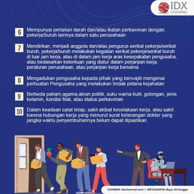 10 Alasan PHK Tidak Diperbolehkan pada Perpu Cipta Kerja. (Foto : Tim Digital Marketing IDX Channel)