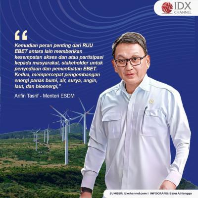 Menteri ESDM Ungkap Pentingnya RUU EBET Dukung Industri Hijau di RI. (Foto : Tim Digital Marketing IDX Channel)