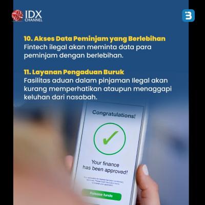 11 Ciri - Ciri Fintech Ilegal Wajib Diwaspadai. (Foto : Tim Digital Marketing IDX Channel)