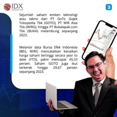 Saham GOTO-BUKA Cs Tokcer di Awal 2023, Pegang Saham Tekno Bisa Cuan? (Foto : Tim Digital Marketing IDX Channel)