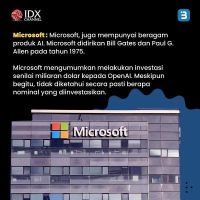 Kulik Kondisi Saham Perusahaan yang Miliki Teknologi AI, Ada Google hingga Meta. (Foto : Tim Digital Marketing IDX Channel)