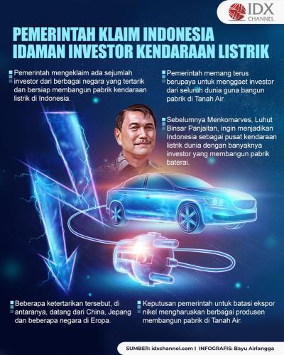 Pemerintah Klaim Indonesia Idaman Investor Kendaraan Listrik. (Foto : Tim Digital Marketing IDX Channel)