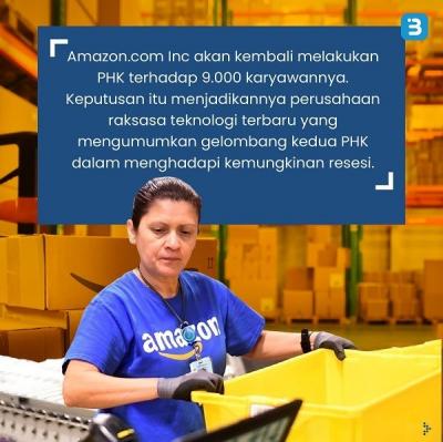 Amazon Umumkan PHK Massal Gelombang Kedua, 9.000 Karyawan Terdampak (Foto : Tim Digital Marketing IDX Channel)