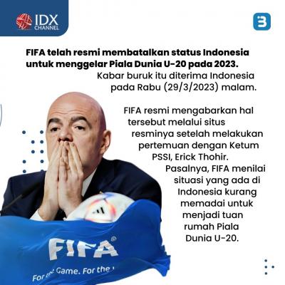 RI Batal Jadi Tuan Rumah Piala Dunia U-20, Rugi Berapa? (Foto : Tim Digital Marketing IDX Channel)
