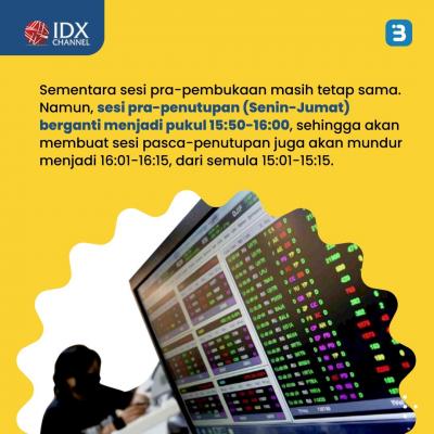 Catat, Jam Perdagangan Bursa Berlaku Normal per 3 April 2023 (Foto : Tim Digital Marketing IDX Channel)