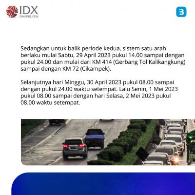 Mengintip Persiapan Jalur Mudik Lebaran 2023 (Foto : Tim Digital Marketing IDX Channel)