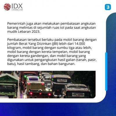 Mengintip Persiapan Jalur Mudik Lebaran 2023 (Foto : Tim Digital Marketing IDX Channel)