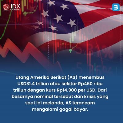 AS Berpotensi Gagal Bayar Utang, Bagaimana Dampaknya Ke Indonesia?