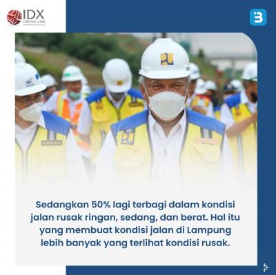 Fakta Terkait Momen Jokowi dkk Tinjau Jalan Rusak di Lampung (Foto : Tim Digital Marketing IDX Channel)