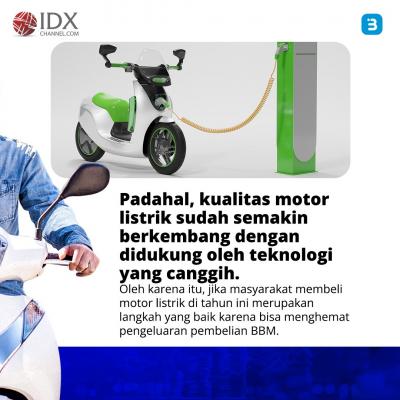 Mau Tahu Cara Dapat Subsidi Motor Listrik Konversi? Cek Ya (Foto : Tim Digital Marketing IDX Channel)