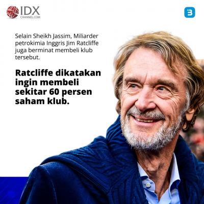 Akuisisi oleh Qatar Diklaim Sukses, Saham Manchester United Melonjak 30 Persen (Foto : Tim Digital Marketing IDX Channel)