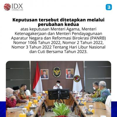 Resmi, Libur Cuti Bersama Idul Adha 28 - 30 Juni (Foto : Tim Digital Marketing IDX Channel)
