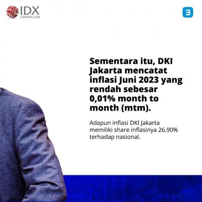 Inflasi bulan juni terendah di tahun 2023 (Foto : Tim Digital Marketing IDX Channel)