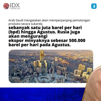 Arab Saudi dan Rusia Pangkas Produksi, Harga Minyak Dunia Naik (Foto : Tim Digital Marketing IDX Channel)